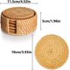 thumbnail image 4 of Bambú - Juego de 6 - 10 cm de diámetro - Con caja de almacenamiento - Duradero - Marrón claro, 4 of 5