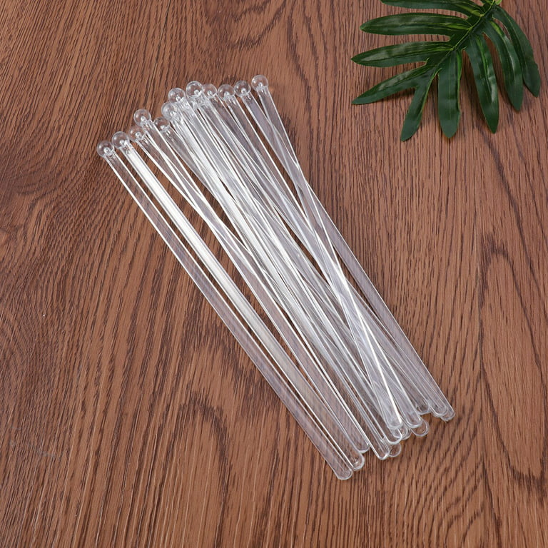 True Brands Plastic Stir Sticks - Clear - 25 ct