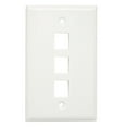 thumbnail image 1 of Ax Gear Plaque Murale Keystone 3 Ports Simple Gang Taille Standard RJ45 Jack Insert Modulaire Cat5e Cat6 Port Ethernet Blanc, 1 of 2