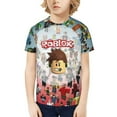 thumbnail image 1 of Roblox T-shirt pour Enfants Manches Courtes Col Rond Garçons Filles 3D Dessin Animé Chemises Décontractées, 1 of 6