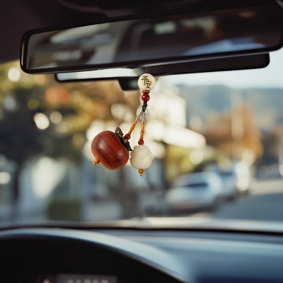 Big Sale! Sandalwood Persimmon Pendant Phone Chain, Package Chain, Car Pendant, Natural Wood Car Charm for Home and Vehicle Decoration