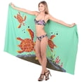 thumbnail image 5 of HAPPY BAY Women's Beachwear Sarong Bikini Skirt Swim Cover up Swimwear Bathing suit Summer Wraps Swimsuit Beach Wrap Coverups for Women One Size Shamrock Green, Turtle, 5 of 5