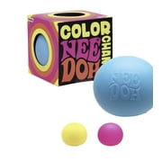 Schylling NeeDoh Color Change Cat Color Changing Stress Ball Set w/ Cat & Ball (2 Piece) RANDOM COLORS