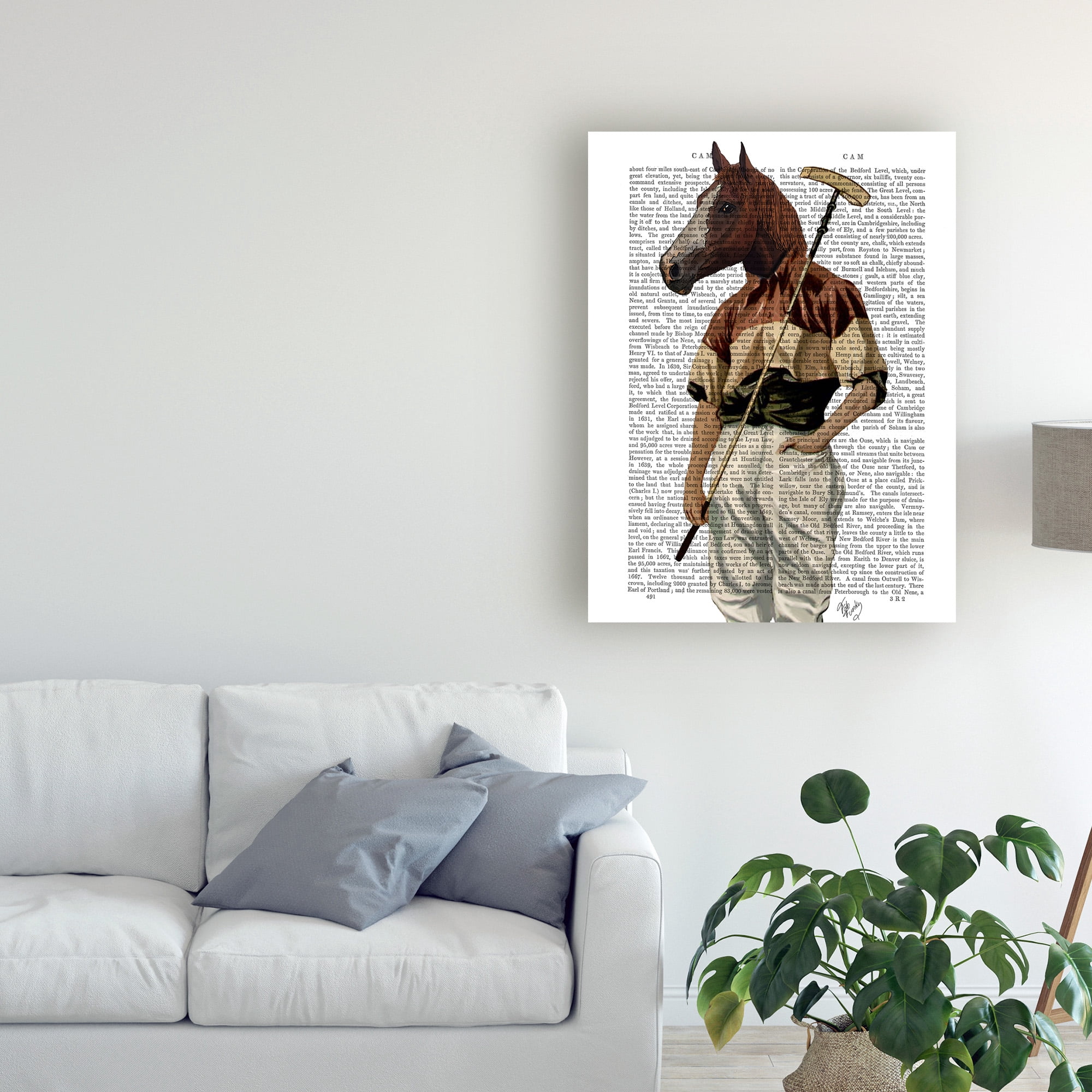 Trademark Fine Art 'Polo Horse, Portrait' Canvas Art by Fab Funky