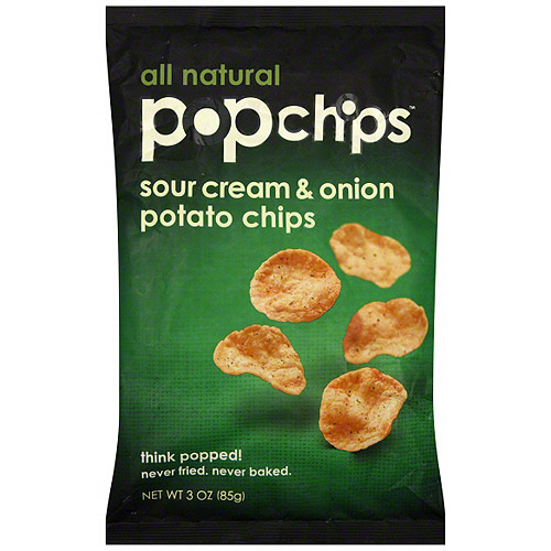 Popchips Sour Cream And Onion Popped Chips, 3 oz (Pack of 12)