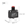 thumbnail image 2 of Unique Bargains Circuit Overload Protector 3A AC125/250V DC32V Push Button Thermal Circuit Breaker with Waterproof Caps 2pcs, 2 of 5