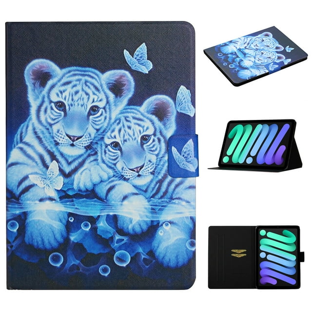 for iPad 10.9" (2022) 10th Generation Flip Leather Case with Fashion Pattern Card Slots Kickstand Shockproof Scratch Resistant Slim Case For iPad 10th 2022,F