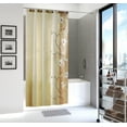 thumbnail image 2 of 90210 Kitchen and Bath Fabric Bathroom Shower Curtain Gold Flower and Vine 70 x 14, 2 of 6