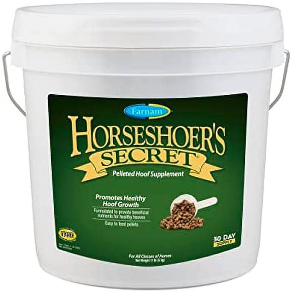Farnam Horseshoer's Secret Hoof Supplement - Promotes Healthy Hoof Growth - 11 lbs, 30 Day Supply