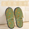 thumbnail image 2 of Bixox Men's Women's Squirrel And Nuts Patterned Plush House Slippers, Memory Foam Slippers, Indoor and Outdoor Warm Plush Bedroom Shoes, Soft Flat Sole, Comfortable and Non-slip, 2 of 5
