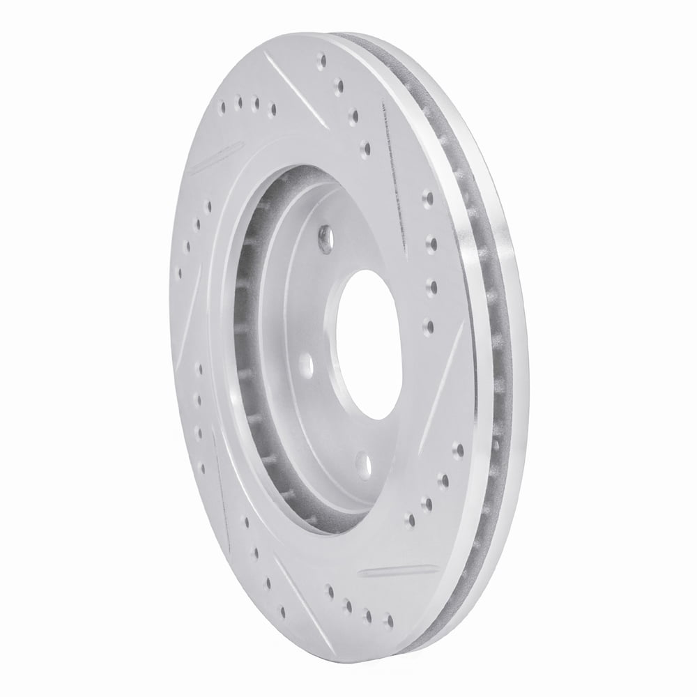 Dynamic Friction Company 631-45007L DFC Brake Rotor - Drilled And Slotted - Silver