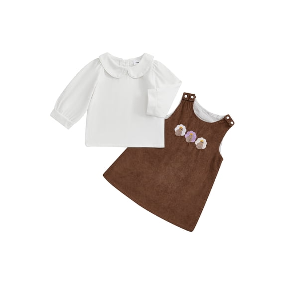 BemeyourBBs Toddler Baby Girl Thanksgiving Outfit Tops and Turkey Dress 2 Pcs Set