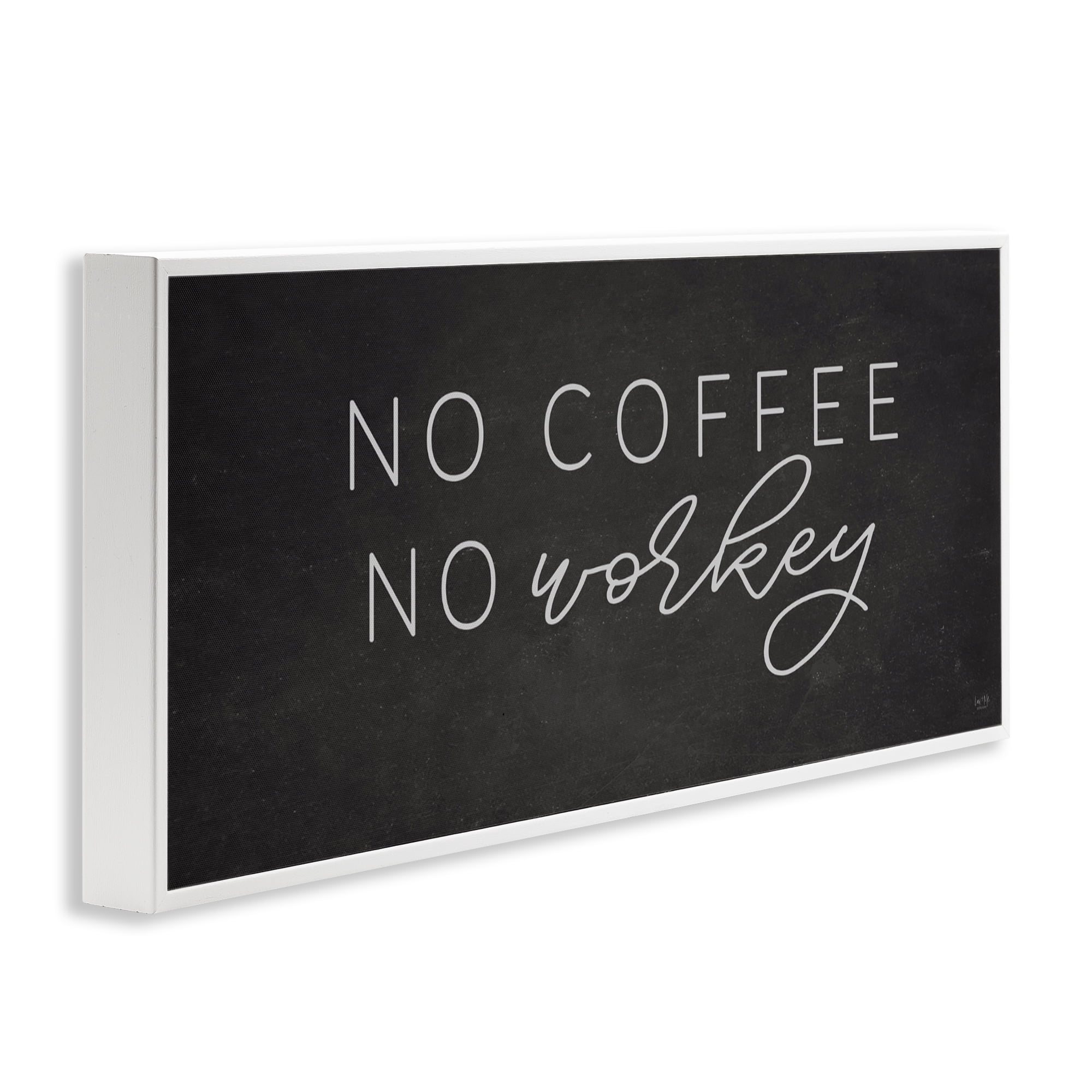 Stupell Industries Sassy No Coffee Quote White Framed Giclee Art, design by Lux + Me Designs