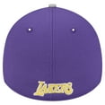 thumbnail image 4 of Men's New Era Gray/Purple Los Angeles Lakers Active Trim 39THIRTY Flex Hat, 4 of 6