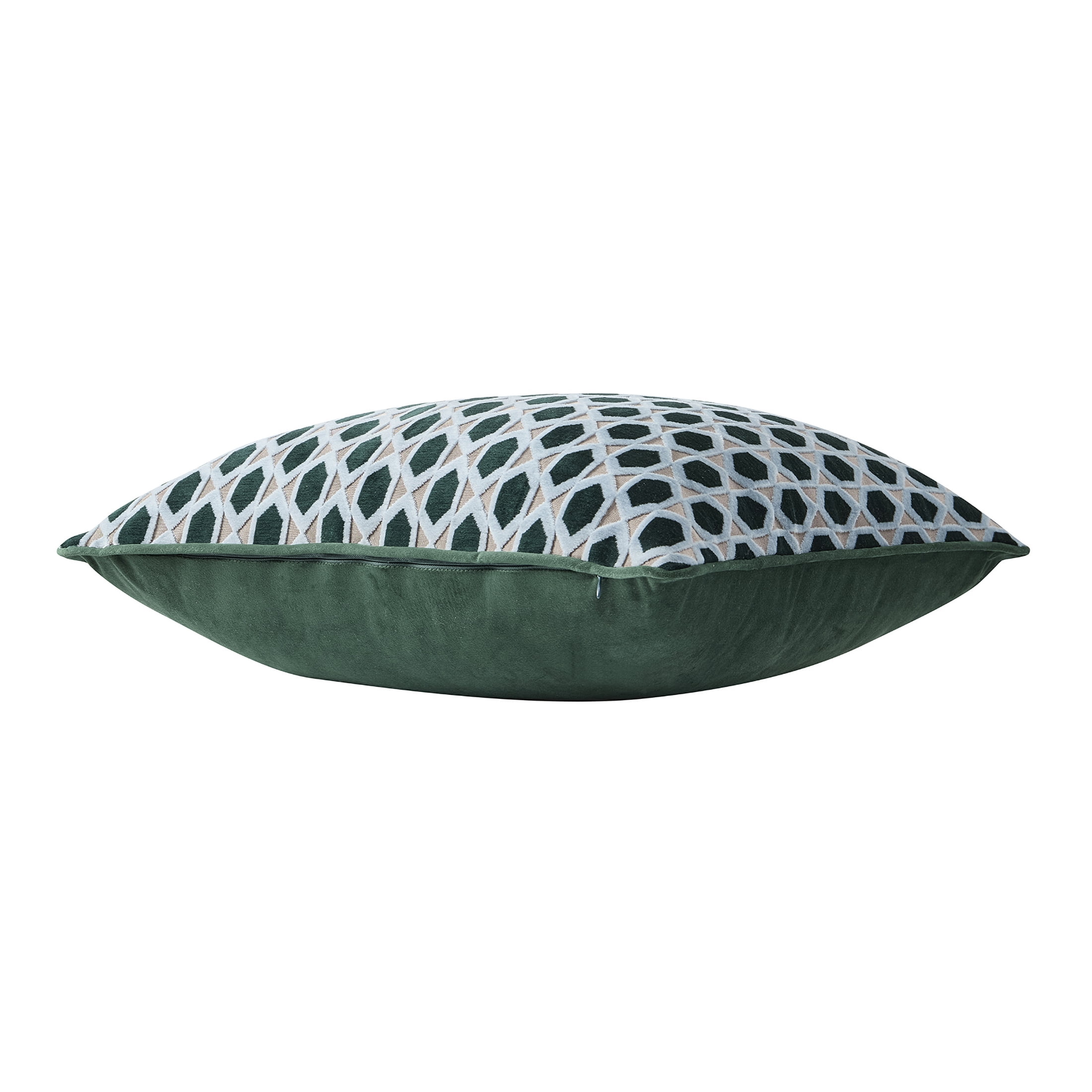 Beautiful 20" x 20" Thyme Green & Blue Diamond Decorative Pillow by Drew Barrymore
