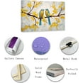 thumbnail image 5 of ZHONGYUTONG Love Birds Canvas Wall Art Two Couple Birds on Branch Yellow Flower Tree Painting Prints Romantic Pictures Home Decor for Bedroom Framed (12.00" x 18.00"), 5 of 6