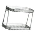 thumbnail image 3 of Clear Cosmetic Rack, Countertop Cosmetic Organizer Easy Cleaning Detachable Double Layer  for Bathroom Transparent Color,Smoke Gray,Dark Brown, 3 of 8