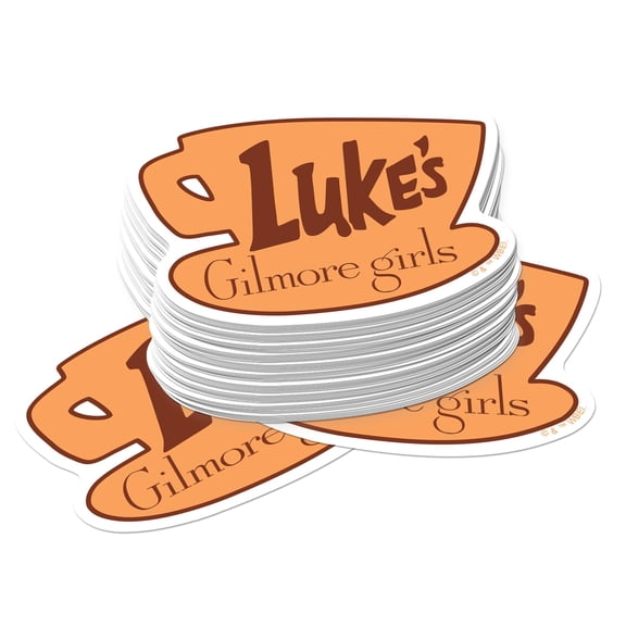 Gilmore Girls Lukes Diner 50ct Vinyl Large Deluxe Stickers Variety Pack Stacked Laptop, Water Bottle, Scrapbooking, Tablet, Indoor/Outdoor