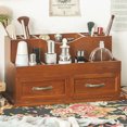 thumbnail image 3 of FONWILYO 1Pack Jewelry Drawer Organizer Wood Drawers Storage Light Brown for Desktop Organization and Home Use, 3 of 8