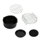thumbnail image 3 of Moldes para pizza y pasteles de 7 pulgadas, tapete de silicona, brochetas, rejilla para parrilla y bandeja para hornear para cocinar sin problemas Elementos esenciales para freidoras, 3 of 8
