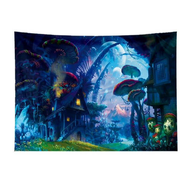 Tapicería estética con forma de hongo para pared, 200 x 150 cm, microtela