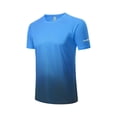 thumbnail image 4 of USNSM Workout Shirts for Men Gradient Quick Dry Athletic Gym Tee Shirts Mens Short Sleeve Running Cooling Swimming T-Shirt Blue XXL, 4 of 8