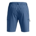 thumbnail image 3 of OIOLOYJM Shorts Cargo de Randonnée pour Hommes Légers Extensibles pour Extérieur Shorts Athlétiques Golf Camping Décontracté Gym Course avec 4 Poches Zippées Bleu TG, 3 of 3