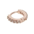thumbnail image 3 of Petites Boucles d'Oreilles Huggie pour Femmes, Boucles d'Oreilles Créoles en Zircon, Rose, 6mm, 3 of 8