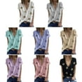 thumbnail image 3 of Baozhu Women Summer Lace V-Neck Short Sleeve Blouse Top Breathable T-shirt S-3XL, 3 of 5