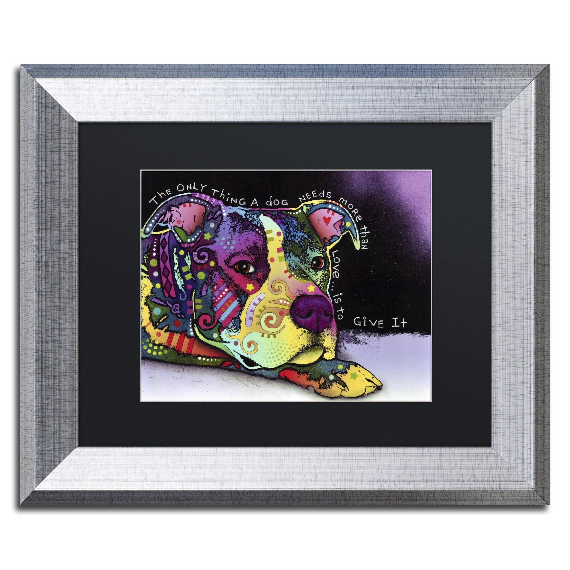 Trademark Fine Art "Affection" Canvas Art by Dean Russo, Black Matte, Silver Frame