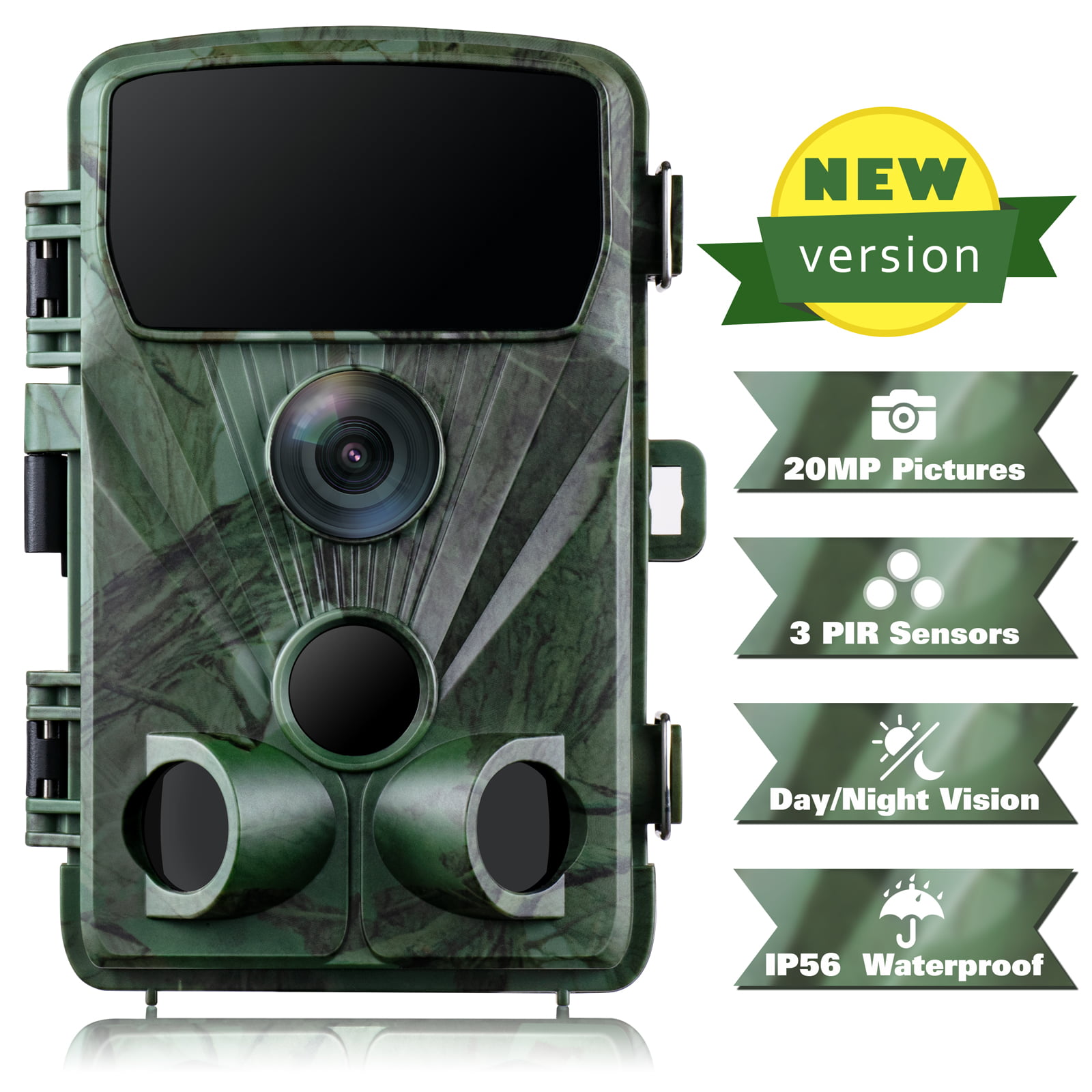 TOGUARD 20MP Trail Deer Camera 1080P Outdoor Wildlife Hunting Cam Night Vision 