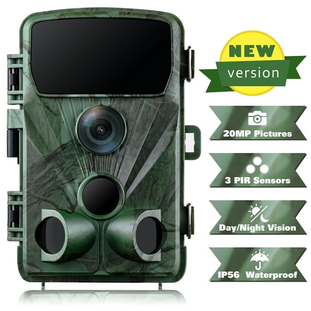 TOGUARD Trail Camera 20MP 1080P Game Cameras with Night Vision 2.4" LCD
