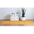 thumbnail image 3 of Unique Loom Moroccan Trellis Collection Area Rug - Mamounia (2' x 6' 7" Runner Yellow/Ivory), 3 of 9