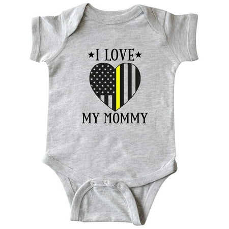 

Inktastic Dispatcher Mommy Gold Line Emergency Gift Baby Boy or Baby Girl Bodysuit