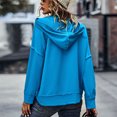 thumbnail image 4 of Sudadera Para Mujer Moda Sudaderas Con Capucha Sudadera Casual Invierno Sólido Manga Larga Botón Bolsillo Odeerbi ODB173178, 4 of 6