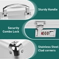 thumbnail image 5 of Glosen XL Foldable 16-inch Aluminum Alloy Lockable Medicine Storage Bag, Combination Lock, Single Pack, 5 of 9