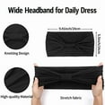 thumbnail image 2 of Women Wide Headbands for Women Boho Knotted Hairbands Elastic Yoga Head Wraps for Girls Hair Accessories(Pack of 4), 2 of 7