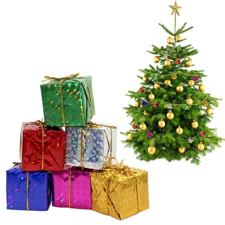 HURRISE Gift Boxes Assorted Colors Miniature 404040pcs Foil Best Christmas Tree Decorations In A Box HURRISE Gift Boxes Assorted Colors Miniature 404040pcs Foil Best Christmas Tree Decorations In A Box