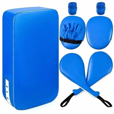 In 1 Taekwondo Kick Pad Boxing Training Equipment Punching Mitts Martial Arts Wrist Band Adjustable Soft Pads Set Karate Muay