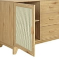 thumbnail image 3 of Manhattan Comfort Sheridan Sideboard Cabinet from Engineered Wood in Natural, 3 of 9