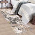 thumbnail image 6 of Modern Abstract Marble Print Runner Rugs 2' x 6'– Soft, Washable, Non-Slip & Non-Shedding(Gray), 6 of 8