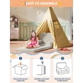 thumbnail image 4 of QinaQin Children's Sofa, 2-In-1 Convertible Teddy Bear Plush Toddler Sofa Chair, Soft Folding Sofa Recliner, Comfortable Children's Sofa Bed, Suitable for Playrooms, Nurseries, Birthday Gifts, 4 of 6