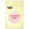 thumbnail image 1 of Twenty One Birthday Diamond Pattern Red Pinback Button Pin Badge, 1 of 2