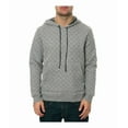 thumbnail image 2 of AMBIG Mens The Dwight Quilted Hoodie Sweatshirt, Grey, Small, 2 of 2