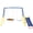 Blue-Yellow, variant on CZBZ Metal & Plastic Treehouse Swing Set with Slide, Belt Swings & Canopy, Safe & Portable Outdoor Playground for Kids Ages 3-8