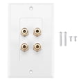 thumbnail image 1 of 4 Posts Speaker Wall Plate Home Theater Wall Plate Audio Panel for 2 Speakers, 1 of 7