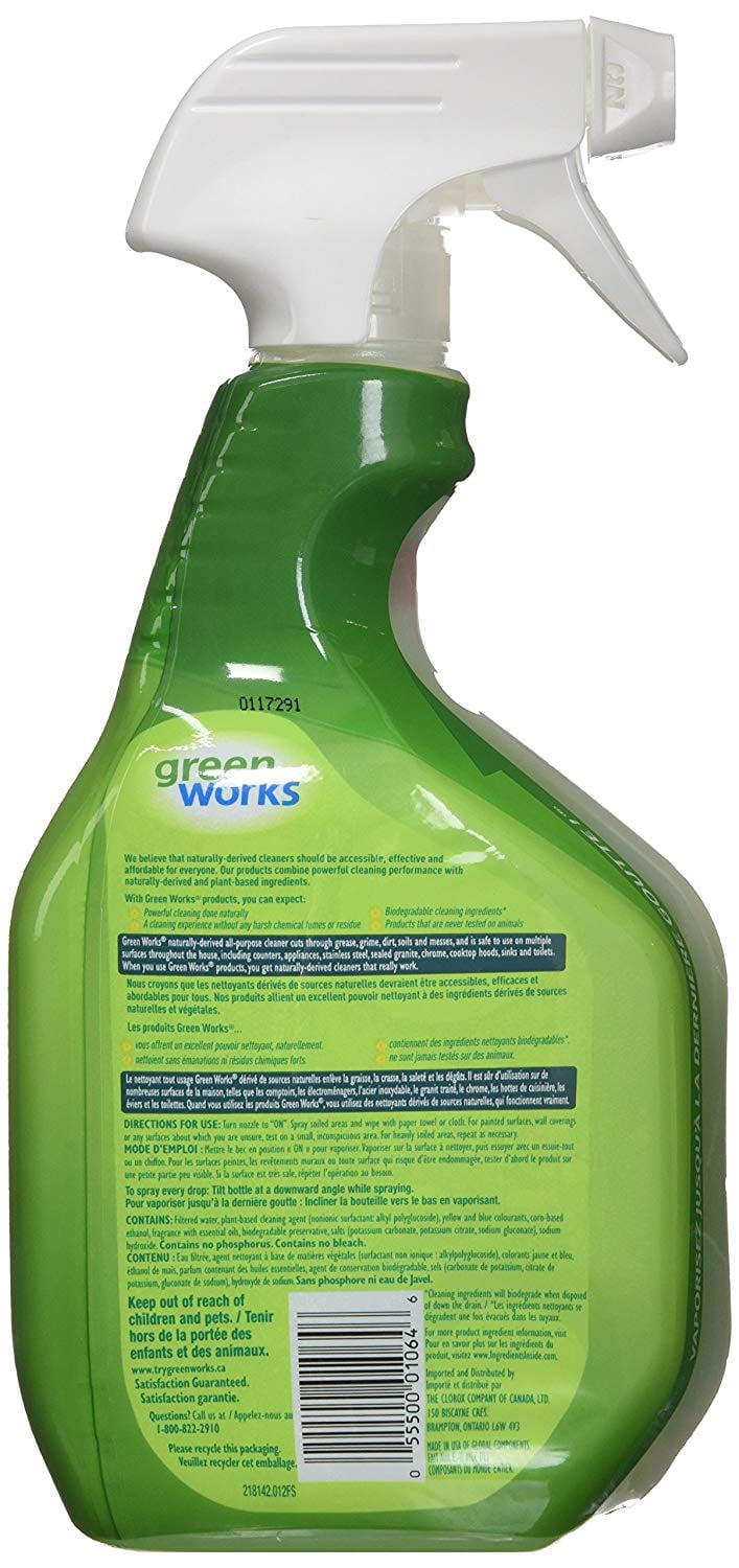 Green Works AllPurpose Cleaner Spray, 946 mL (Pack of 3)