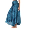 thumbnail image 2 of Faldas de mujer Elegantes Cintura ajustable Ropa Estampado floral para ocasiones especiales Chica Dama , azul C azul, 2 of 8