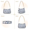 thumbnail image 2 of Blue Leopard Spot Womens Chain Shoulder Bag Tote Handbag Clutch Hobo Purse with Zipper for Travel Casual, 2 of 7