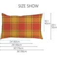 thumbnail image 2 of Pillowcases Autumn Tartan Plaid Pillow Cases Set of 2 Pillow Cover Cushion Case Rectangle Pillowcase with Hidden Zipper 16x24 Inch Home Decor, 2 of 6